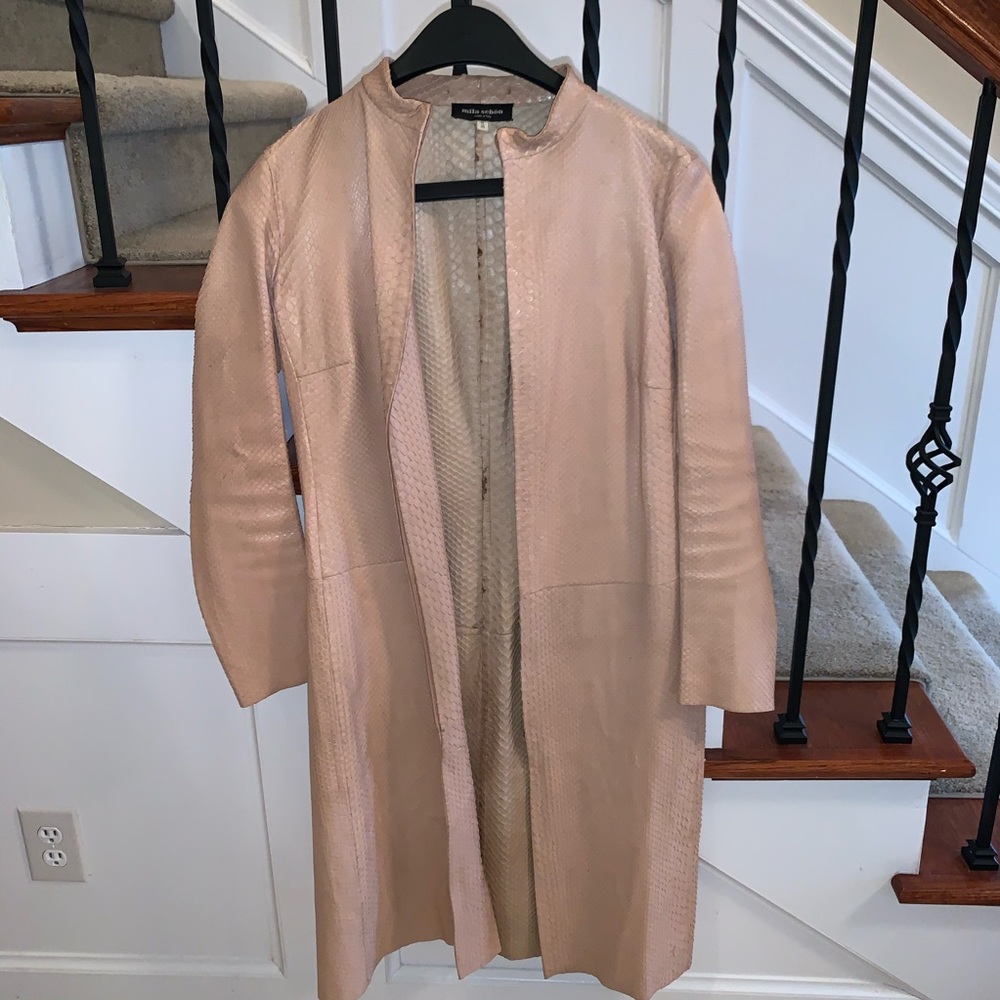 Beige Snakeskin Coat